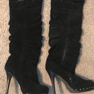 Knee High 4 inch heeled boots